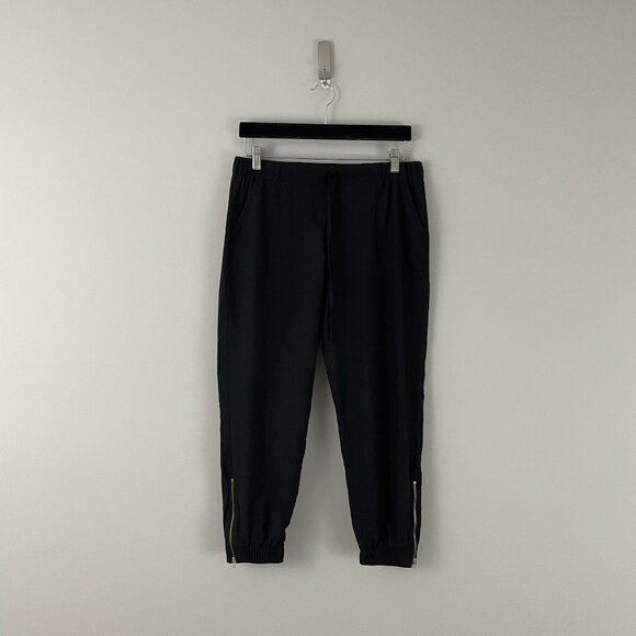 Albion Fit The Jetsetters Black Jogger Pants Size Medium Petite - Picture 1 of 6